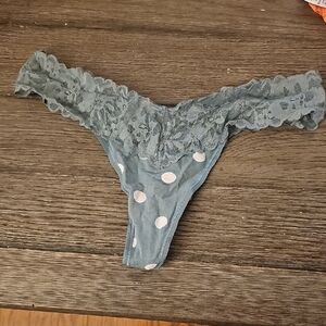 Lace Trim Polka Dot Thong NWOT